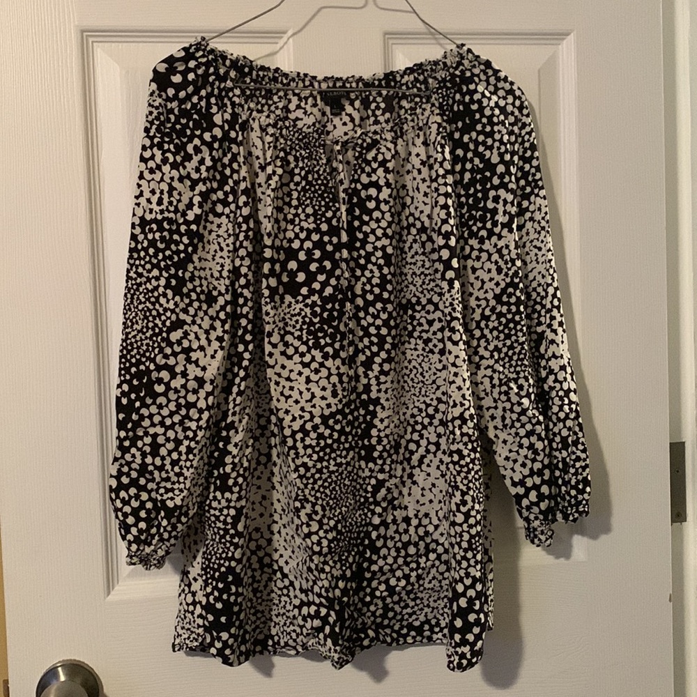 Talbots Elastic Scoop Neck Shirt, L